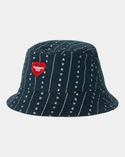 Drewe Bucket Hat | Ink / Natural Heart C Pinstripe