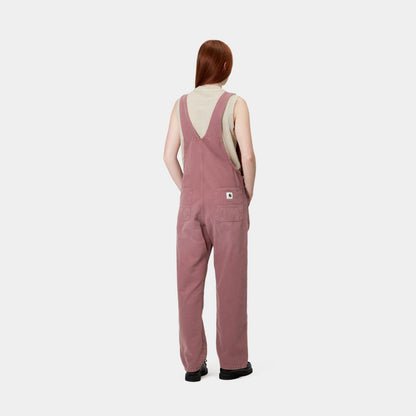 Women's Bib Overall Straight - Canvas | Dusky Pink (stone canvas)