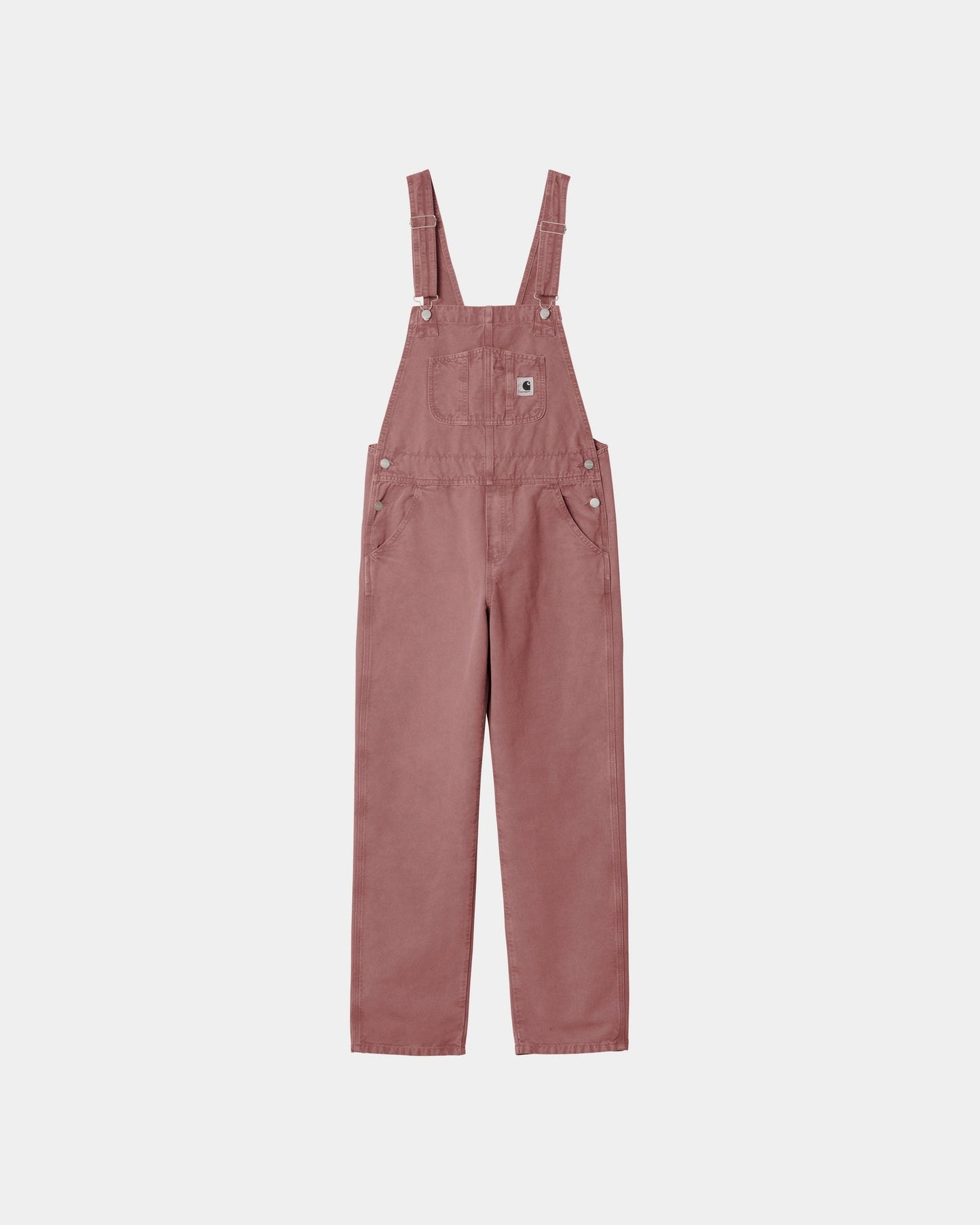Women's Bib Overall Straight - Canvas | Dusky Pink (stone canvas)