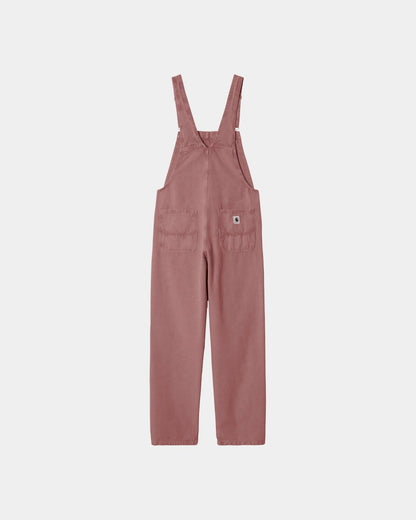 Women's Bib Overall Straight - Canvas | Dusky Pink (stone canvas)