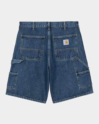 Double Knee Short | Blue (stone washed)